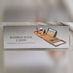 NEVER USED Bamboo Bath Caddy - Natural Brown